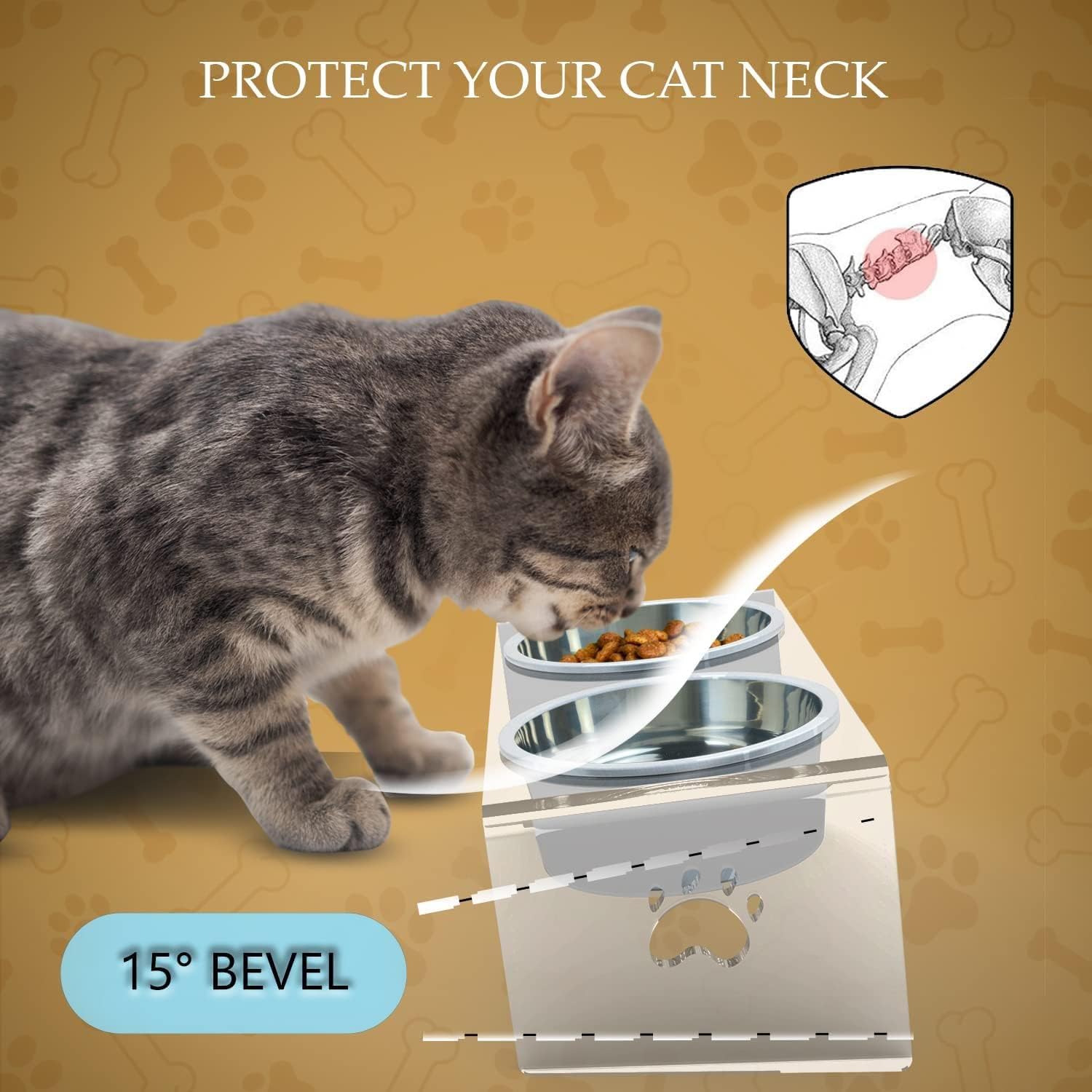 Ciotole in acciaio inox per gatti