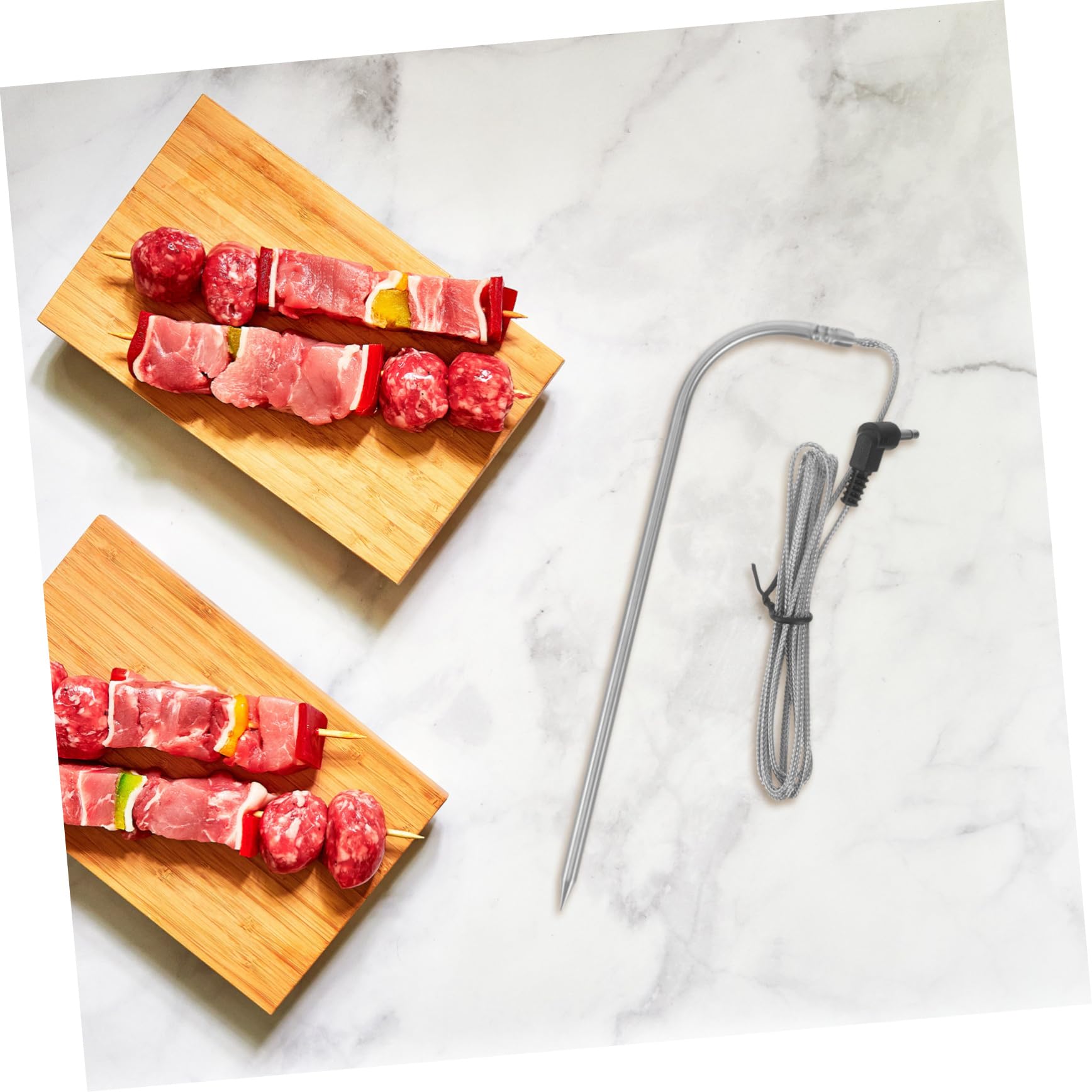 LIOOBO 4ensembles Thermomètre à Numérique Avec Précise De Qualité Alimentaire Pour Barbecue Et Cuisine Lecture Instantanée Et Écran