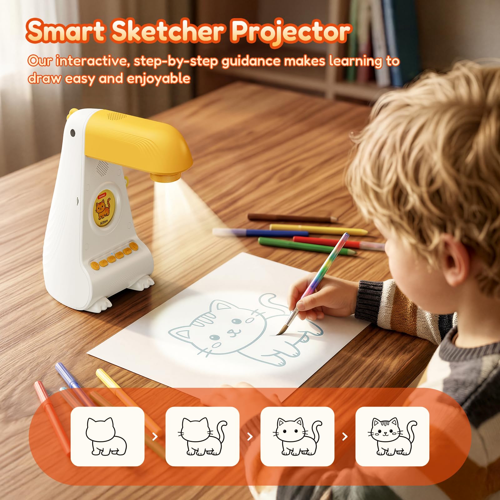 Proiettore per tablet da disegno per bambini 5-12 anni,Scatola per storia per bambini | Trasformare Foto In Disegni Giocattolo Creativo & Tablet Schizzo Di Natale & Compleanno Ragazza Ragazzo