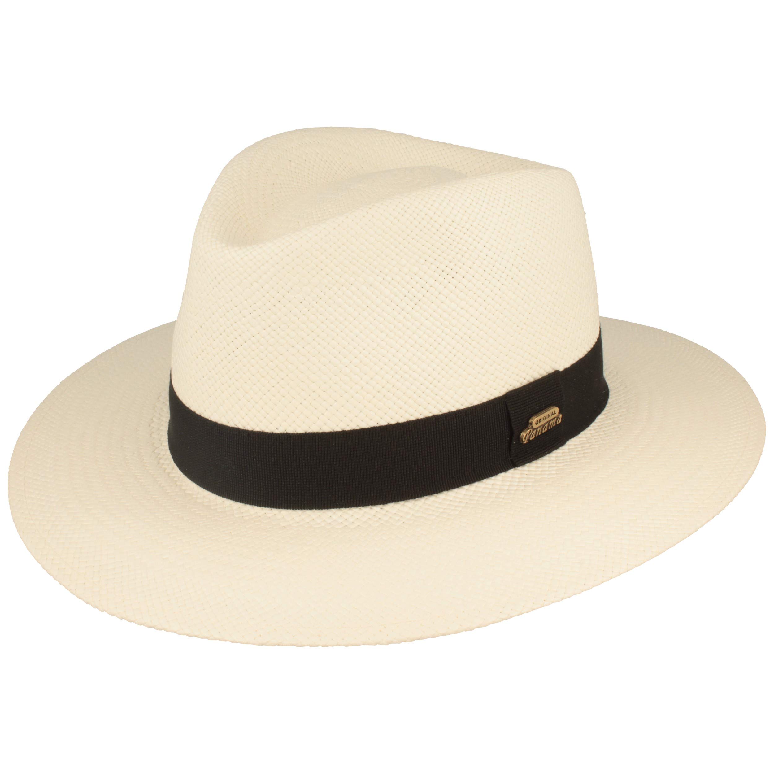 Breiter ORIGINAL Panama Hut, Strohhut, Sommerhut, Made IN Italy, Handgeflochten, UV-Schutz 50+, Bruchschutz