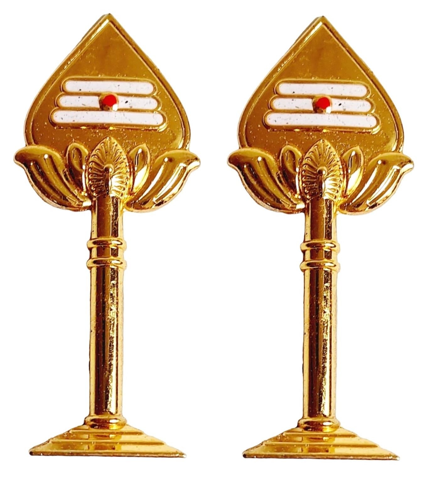 Swadeshi Desire Car Dashboard Vel Idol Metal Lord Muruga’s Vel Golden Statue Showpiece for Pooja Room Home Decor, 6.5 cm, Set of 2