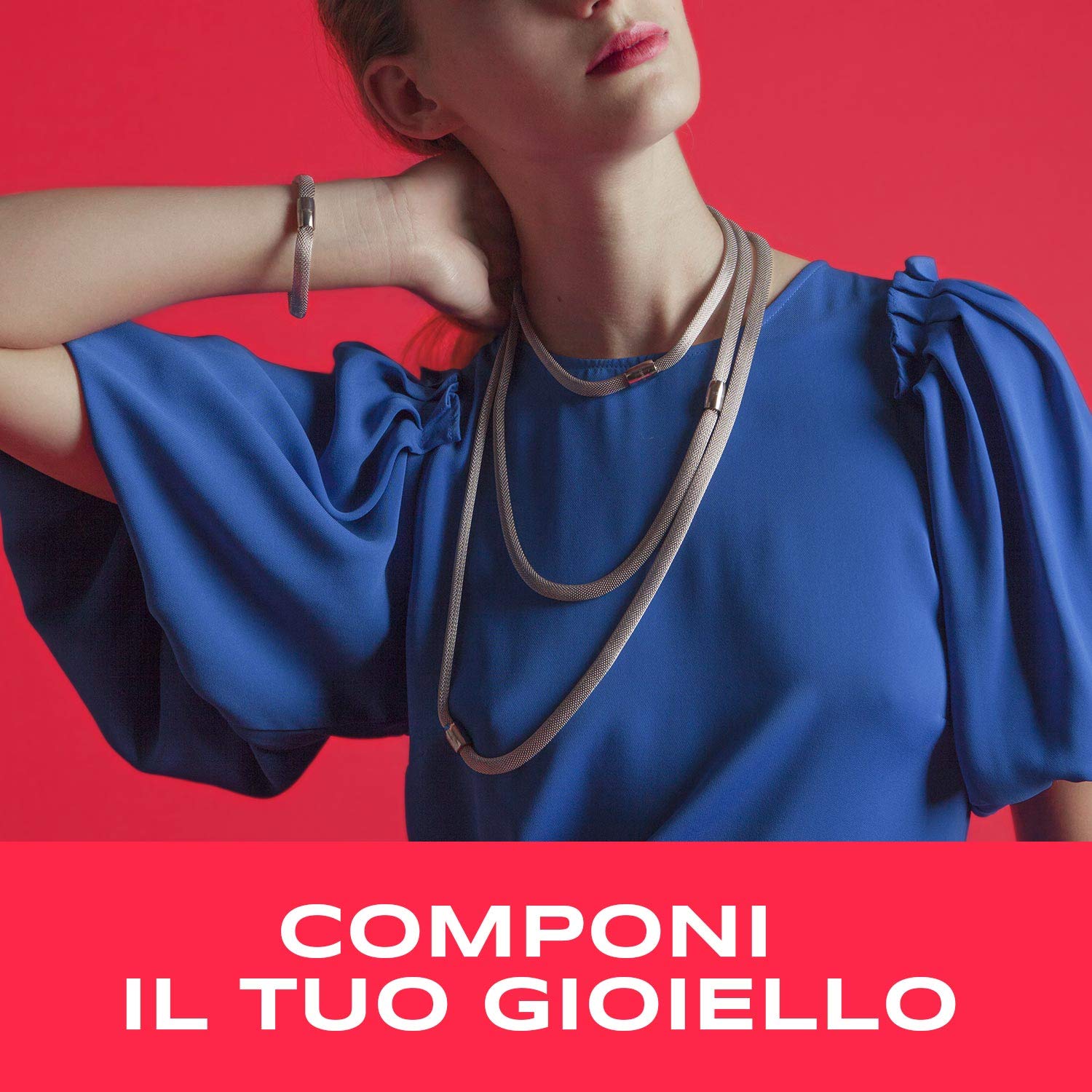 Breil - Soft Set XL - Collana XL, Collana, Girocollo e Bracciale Donna Collezione MAGNETICA SYSTEM TJ2840 - Trasformabili e Abbinabili ad Altri Elementi della Collezione - in Maglia d'Acciaio Silver