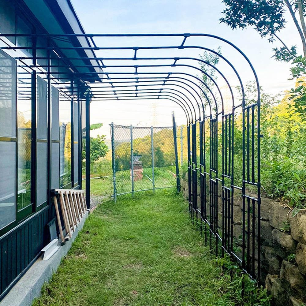 Metalowa kratka ogrodowa do roślin pnących regulowana szerokość 60-300 cm 240 cm wysokie wsparcie dla winorośli i kwiatów zielona pera design idealna dekoracja na zewnątrz