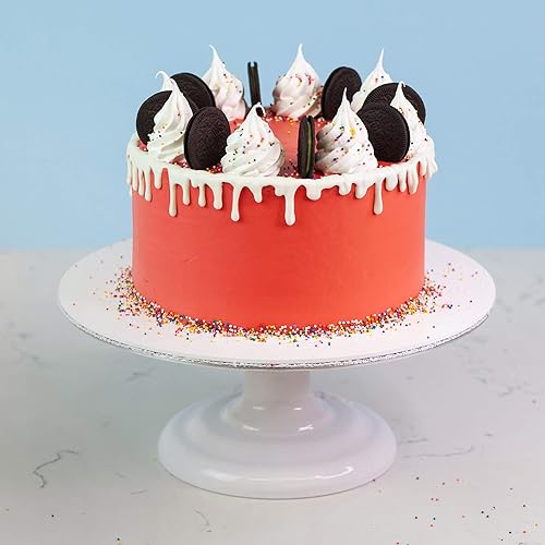 Miniatura 5 de Base de tablero de pastel reutilizable de 8 pulgadas, juego de discos redondos de acrílico blanco brillante de 2-18 o 0.12 pulgadas de grosor para