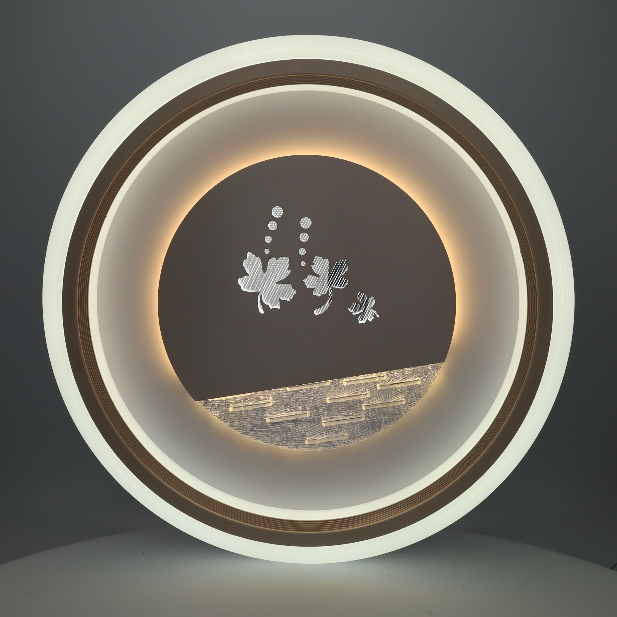Jandei - Plafón LED Redondo para Techo, Tono de Luz Regulable CCT 74W, Lámpara Decorativa de Interior Moderna Diseño Hoja Ø 500mm