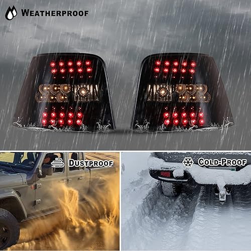 Miniatura 2 de ROXX Conjunto de luces traseras LED para Volkswagen Golf MK4 1999-2004, luces traseras para Volkswagen GTI 1999-2004, luces traseras de humo de