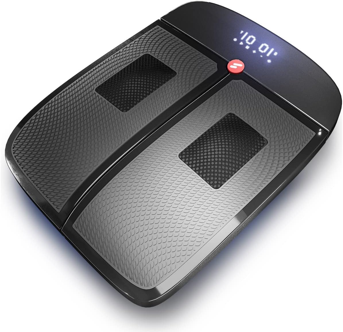 Sportstech Fußmassagegerät mit Wärmefunktion & Vibration | Akupressur Fußreflexzonen-Massage gegen kalte Füße & müde Beine | 5 Programme, 20 Stufen, Fernbedienung, LED-Display | VX350