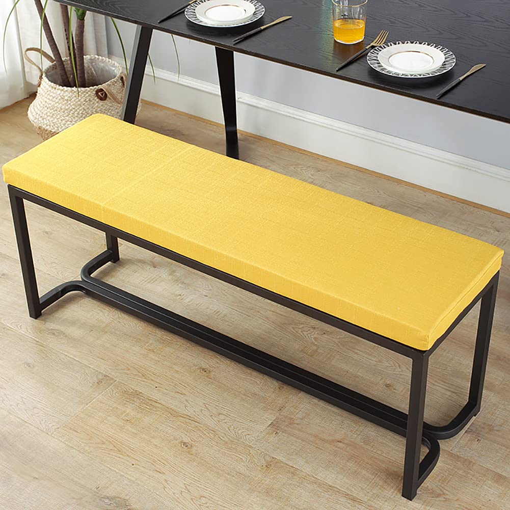 Cojín de asiento de banco de 5 cm de grosor, antideslizante con parte inferior de fijación, almohadilla de esponja para silla de estar, sofá de madera, jardín o tumbona