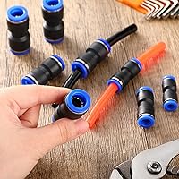 Vista 6 de Konohan 100 piezas de accesorios de manguera de aire accesorios de línea de aire recto empuje a enlace 4 6 8 10 0.472 in Conectores neumáticos