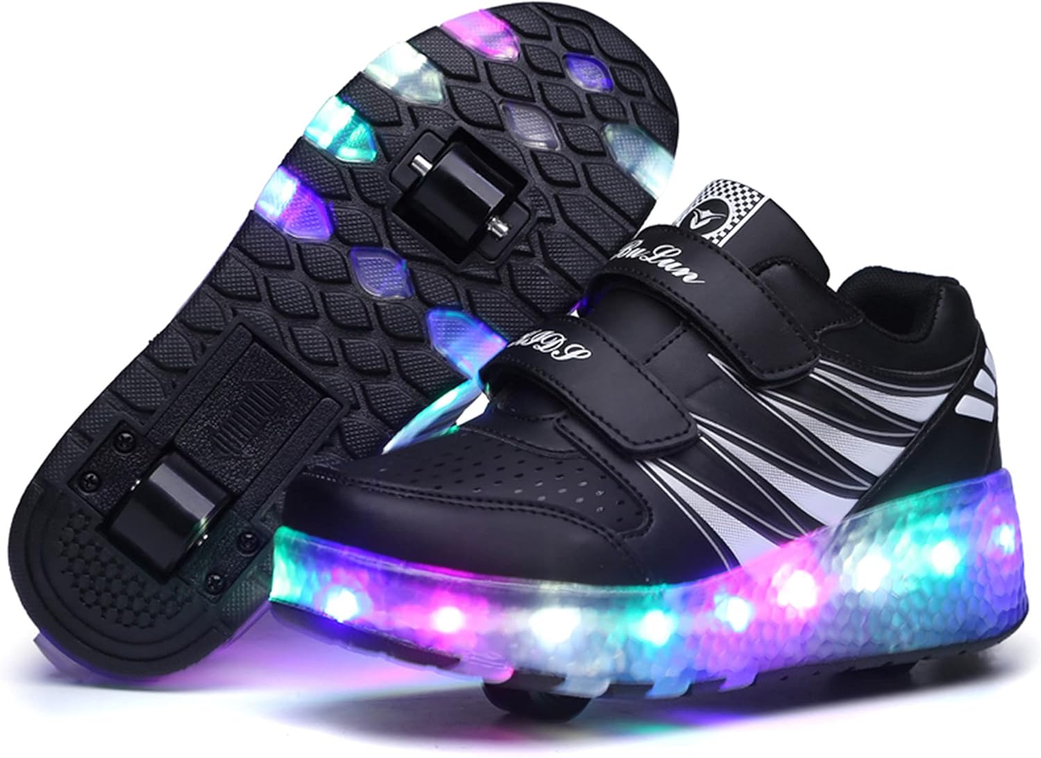 Unisex Kids Roller Skate Shoes with Wheels Girls Boys 7 Colors Luminous
