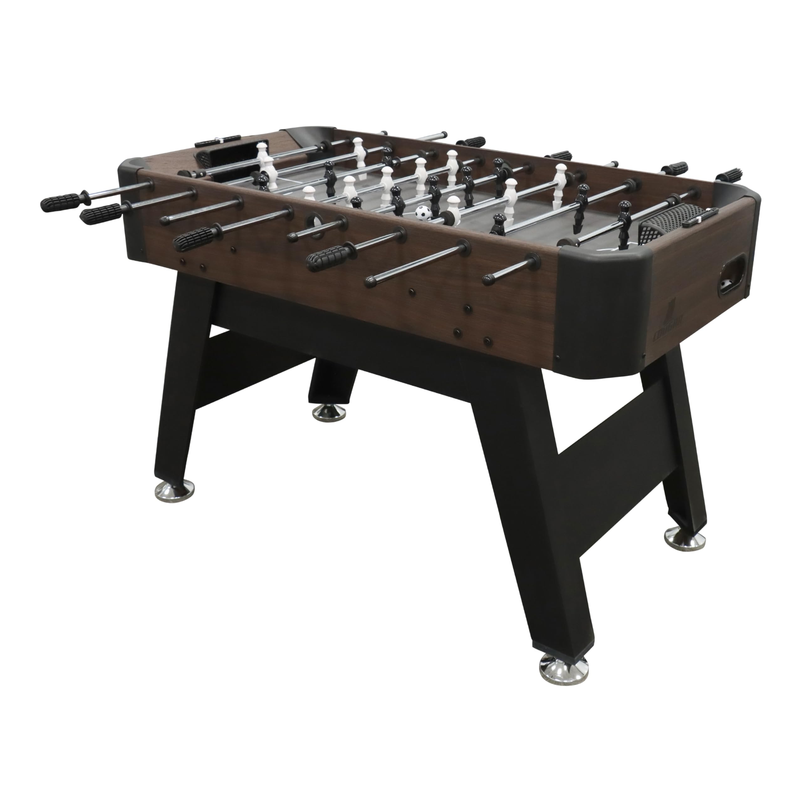 Cougar Striker Baby-Foot | Table De Babyfoot Marron Foncé/Noire | Table De Football, 2 Balles Et Compteur De Points Inclus | pour Tous Les âges | Dimensions 122 X 61,5 X 79 Cm