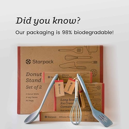 Vista 24 de StarPack Premium - Juego de utensilios de cocina de silicona (5 piezas) con revestimiento higiénico sólido – 101 consejos de cocina adicionales Rosa