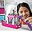 MEGA Barbie Kids Building Toy Set, Convertible & Ice Cream Stand with 226 Pieces, 2 Micro-Dolls and Accessories, Pink, Ages 6+ Years