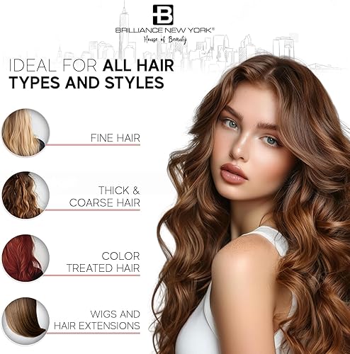 Miniatura 3 de Brilliance New York - Plancha plana de titanio Pro Diamond de 1 pulgada - Plancha y rizador de pelo 2 en 1 - Placas iónicas antiestáticas y sin