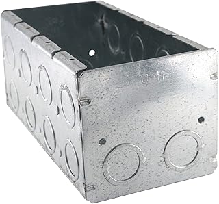 Crouse-Hinds TP693 Steel Screw-On Mount 4-Gang Masonry Box 7-3/8 Inch x 3-3/4 Inch x 3-1/2 Inch
