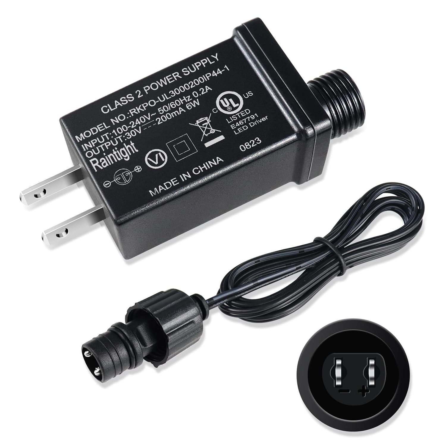 30V 6W Class 2 Power Supply, 0.2A IP44 Waterproof LED Low
