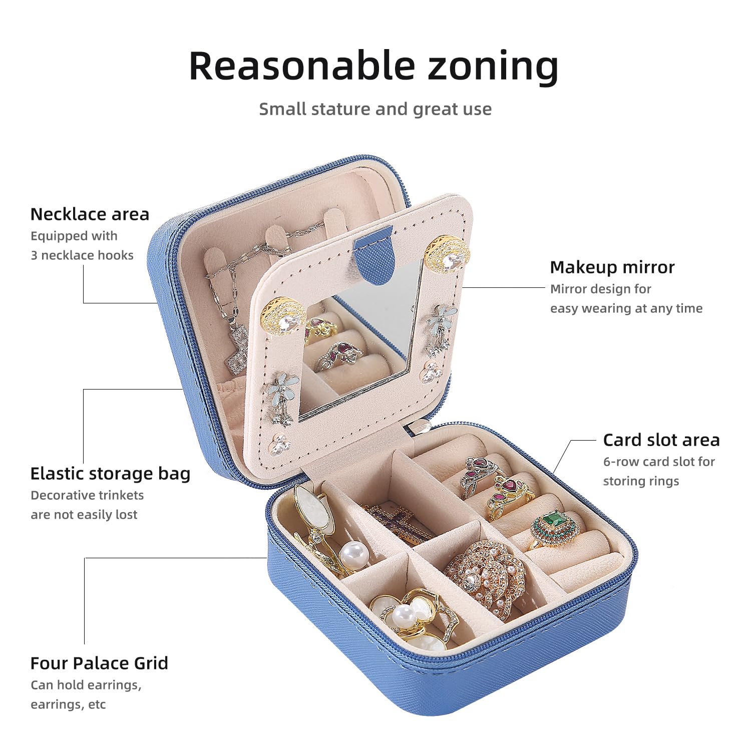 Amazon.com: KElofoN Travel jewelry case Travel jewelry box Travel