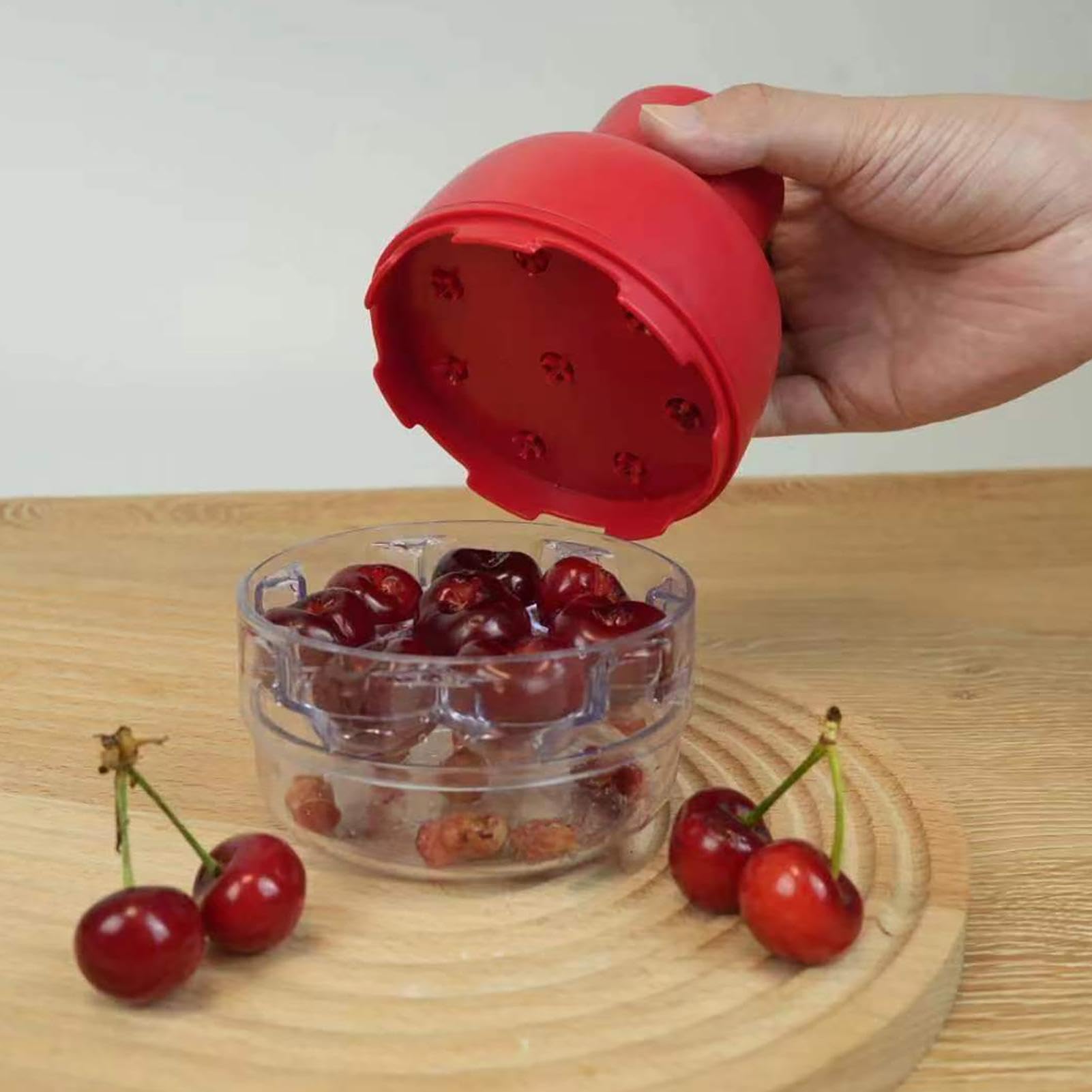 Denocciolatore Ciliegie Westmark - Con Canale E Vaschetta, 22 Cm, Bianco/Antracite - Foto 6