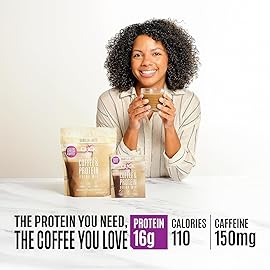 Click Coffee Protein Powder | Double Shot Espresso | 16g Protein | 23 Essential Vitamins | Low Calorie Meal Replacement | 150mg Caffeine | Gluten Free | No Artificial Flavors or Colors | Vanilla