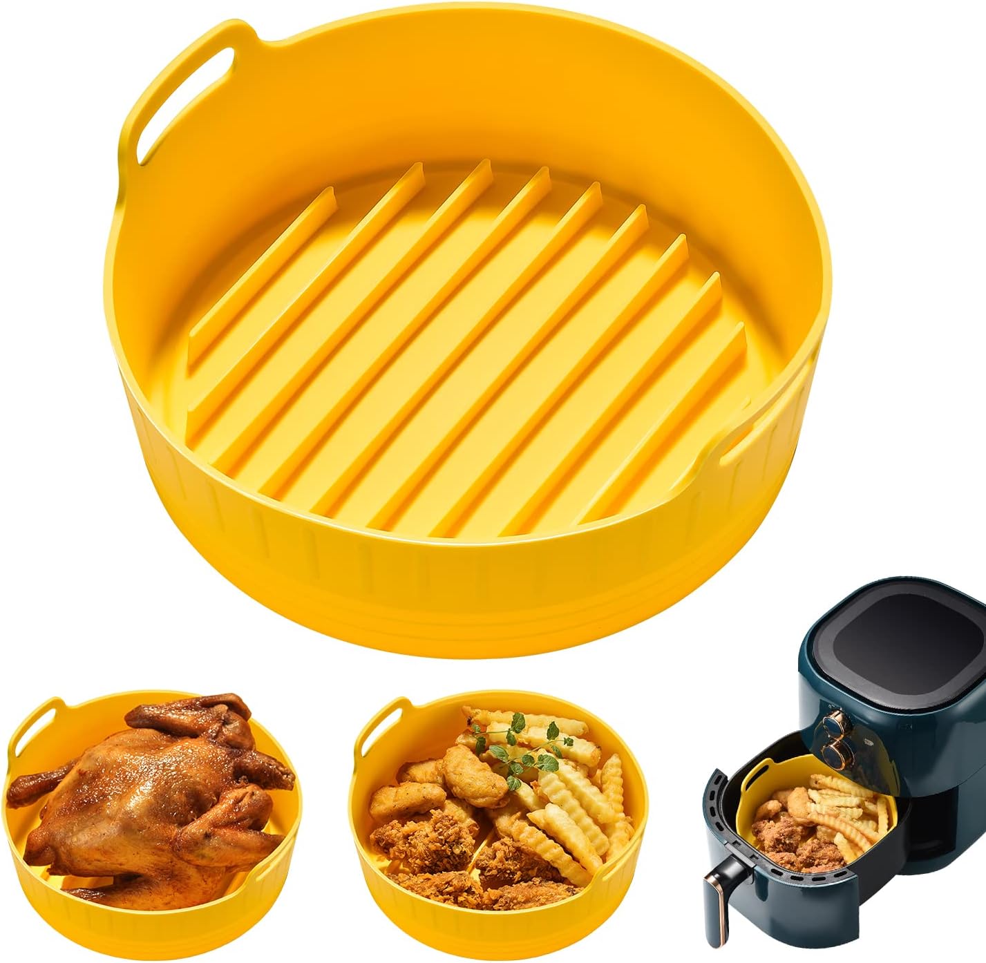 Premium Air Fryer Silicone Pot Liner EXTRA STRONG Food