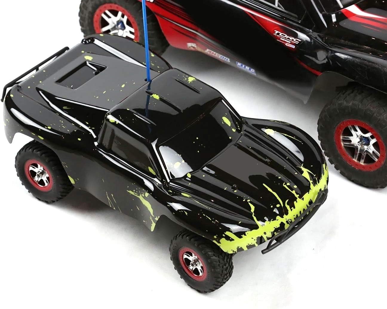 SummitLink Compatible Custom Body Muddy Green Over Black Replacement for 1/16 Scale RC Car or Truck (Truck not Included) SSMN-BG-02