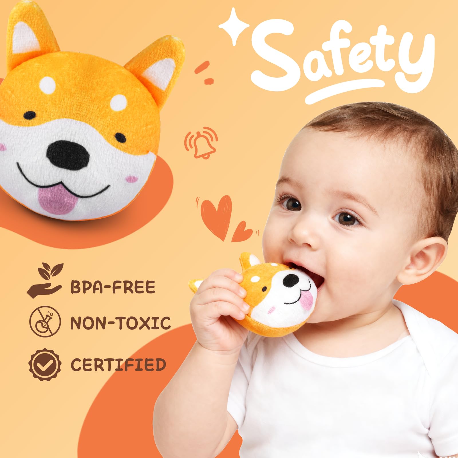 Yeeammk Baby Toys 6-12 Months, 9PCS Montessori Sensory Toys with Surprise Barn Stuffed Farm Animals - Image 3