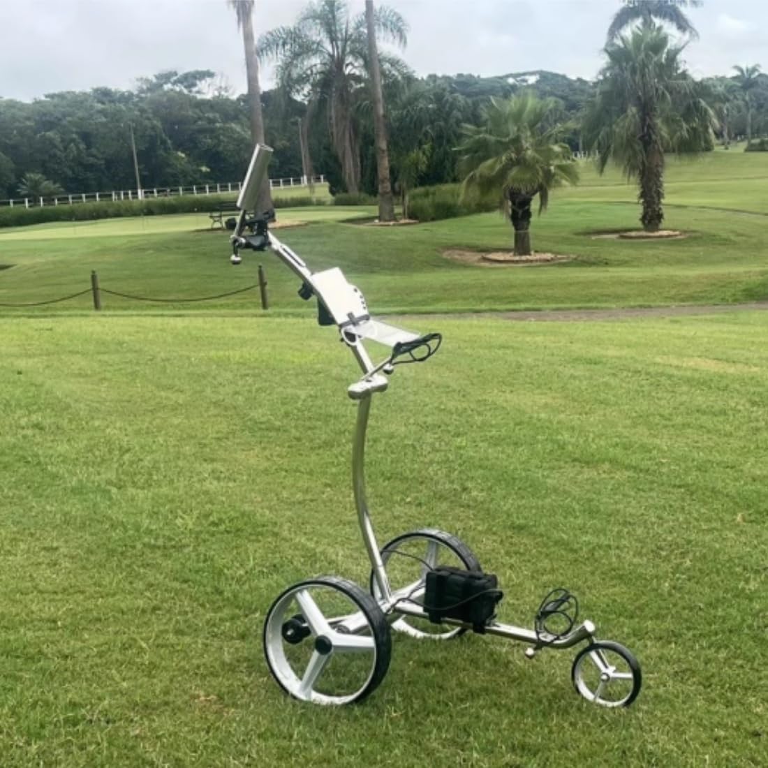 Electric 3-Wheel G-Olf Push Cart, Foldable, 30kg Load Fits in Car Trunk, 20km Range Per Charge,9 Speeds
