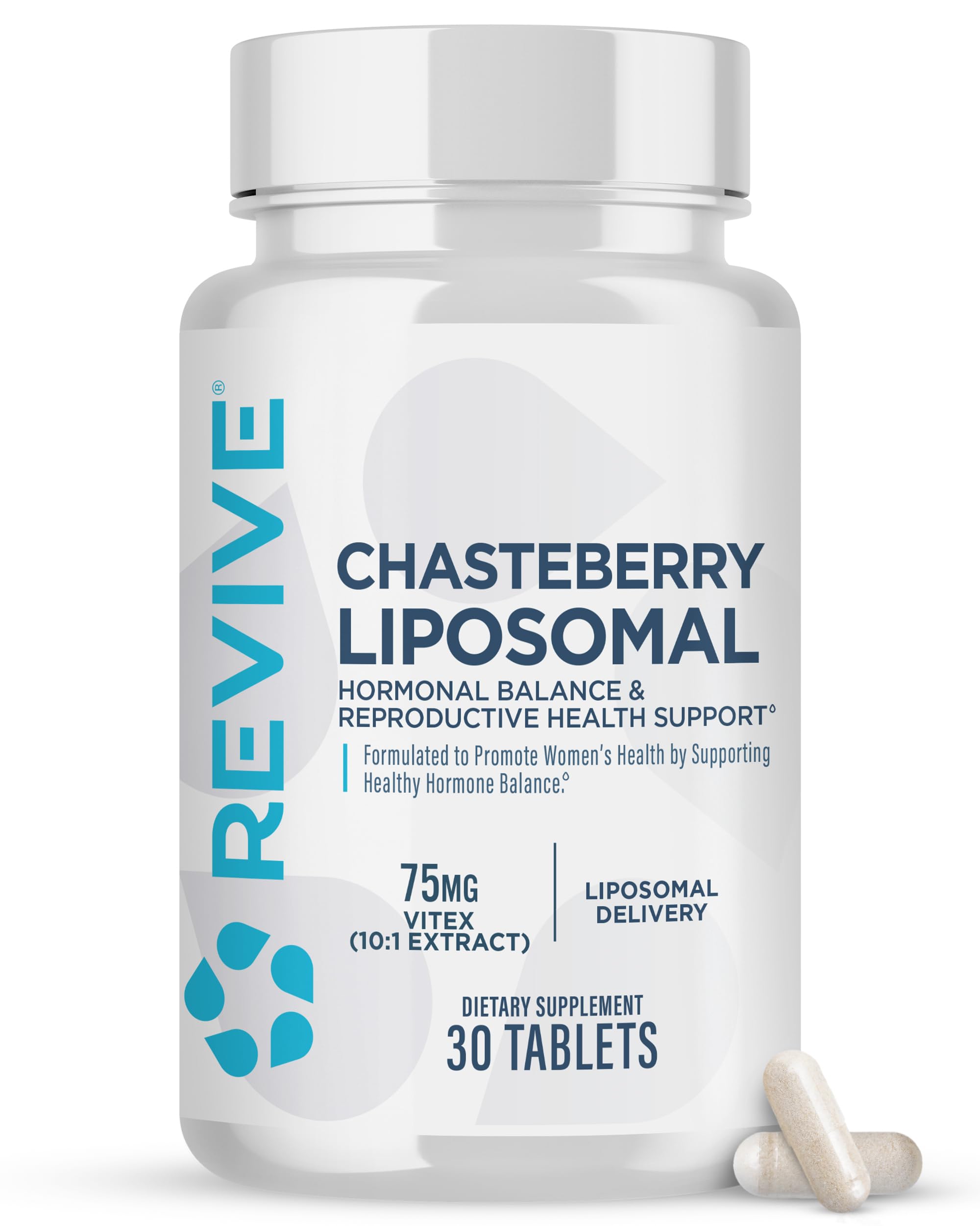Revive MD Chasteberry Supplement for Women - Chaste-Berry Liposomal (Vitex Agnus-Castus) - Supports Women's Health, Hormone Balance & Fertility (30 Tablets, 30 Servings)