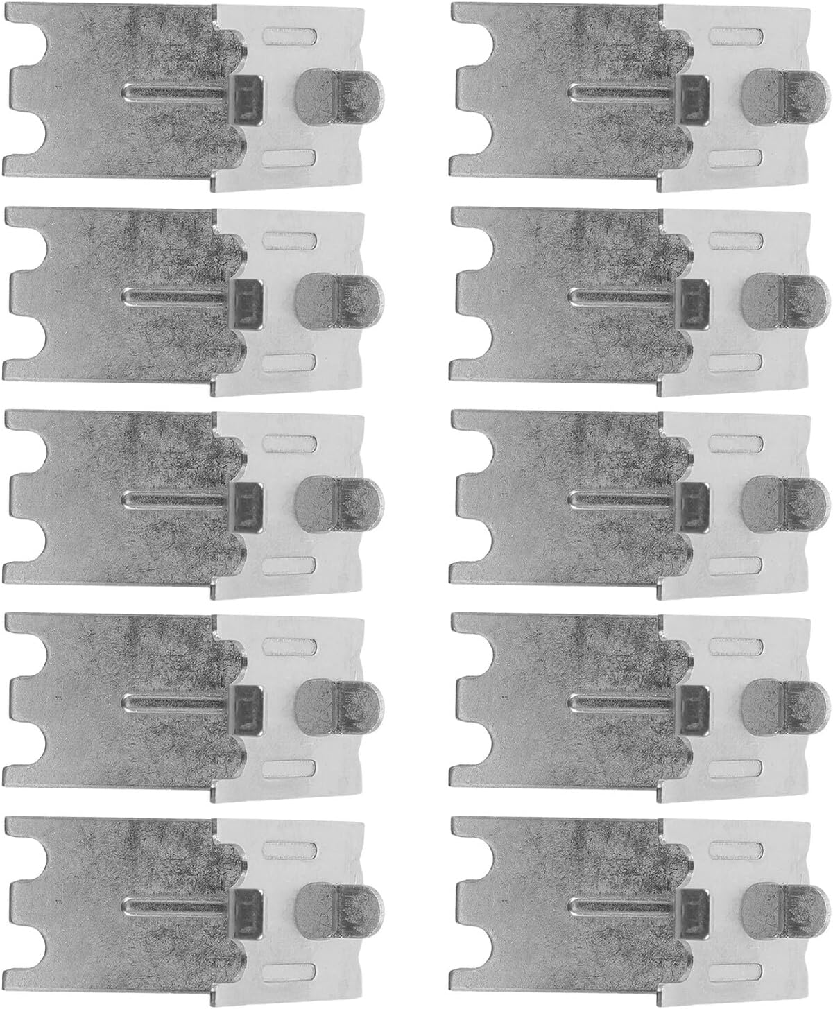 10pcs Stainless Steel Freezer Shelf Clips and Refrigerator Brackets, Sturdy Hanging Support Hooks for Home and Commercial Fridge Organization