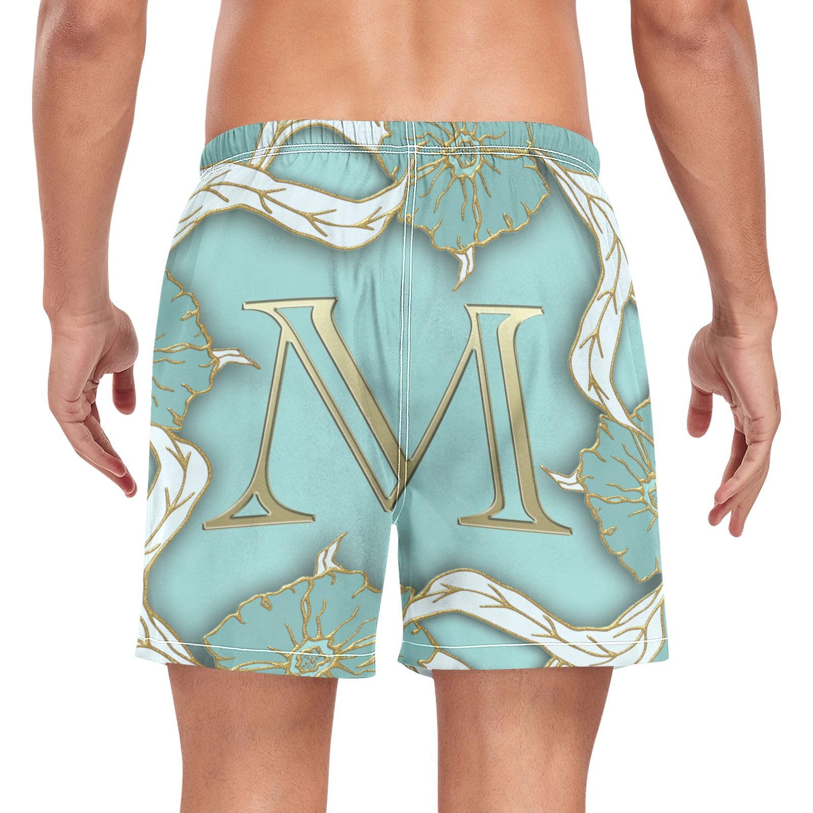 Yuiboo MSwim Shorts for Men Men's 2In1 Workout Shorts with Compression Liner Swimming Suit Quick Dry Elastic Multi