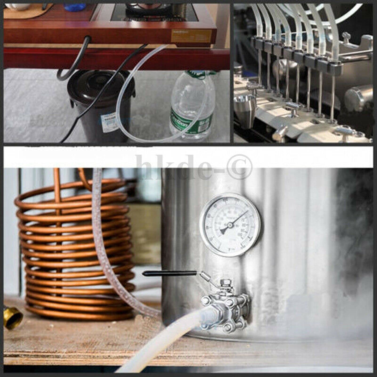 Zkenshan-Tubo de Silicona 1-10 Metros de Grado alimenticio Tubo de Bomba peristáltica Tubo de Silicona Tubo de Manguera Diámetro Interno 0.8-7.9mm, Buen Espesor de Pared