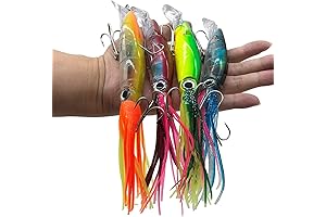 4Pcs Large Simulation Squid Trolling Lures Bait Kit