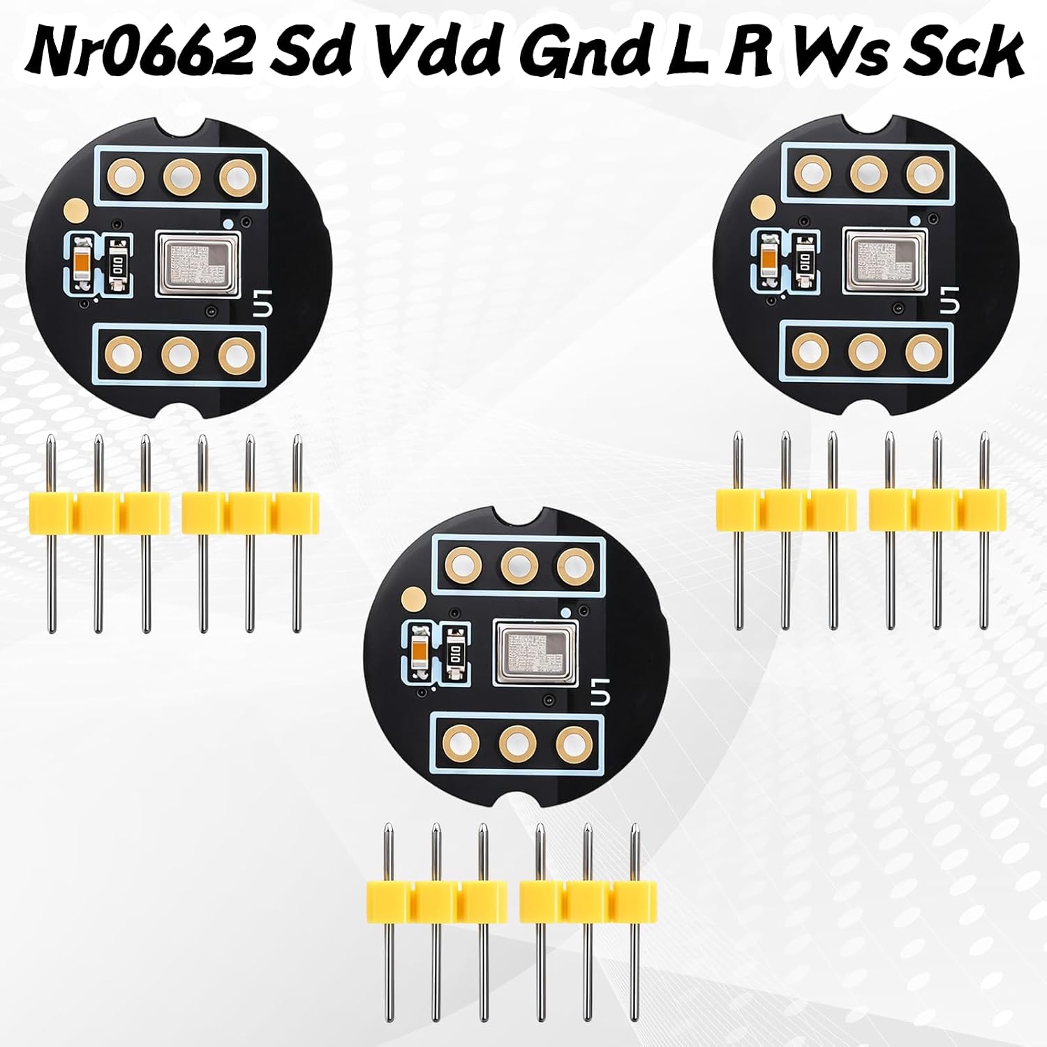 3 PCS Inmp441 I2s Microphone Module Inmp441 I2s Mems Interface Omnidirectional Microphone Elements High Precision with 7.8" 10pins Dupont Cable Female to Female for Replace Repair