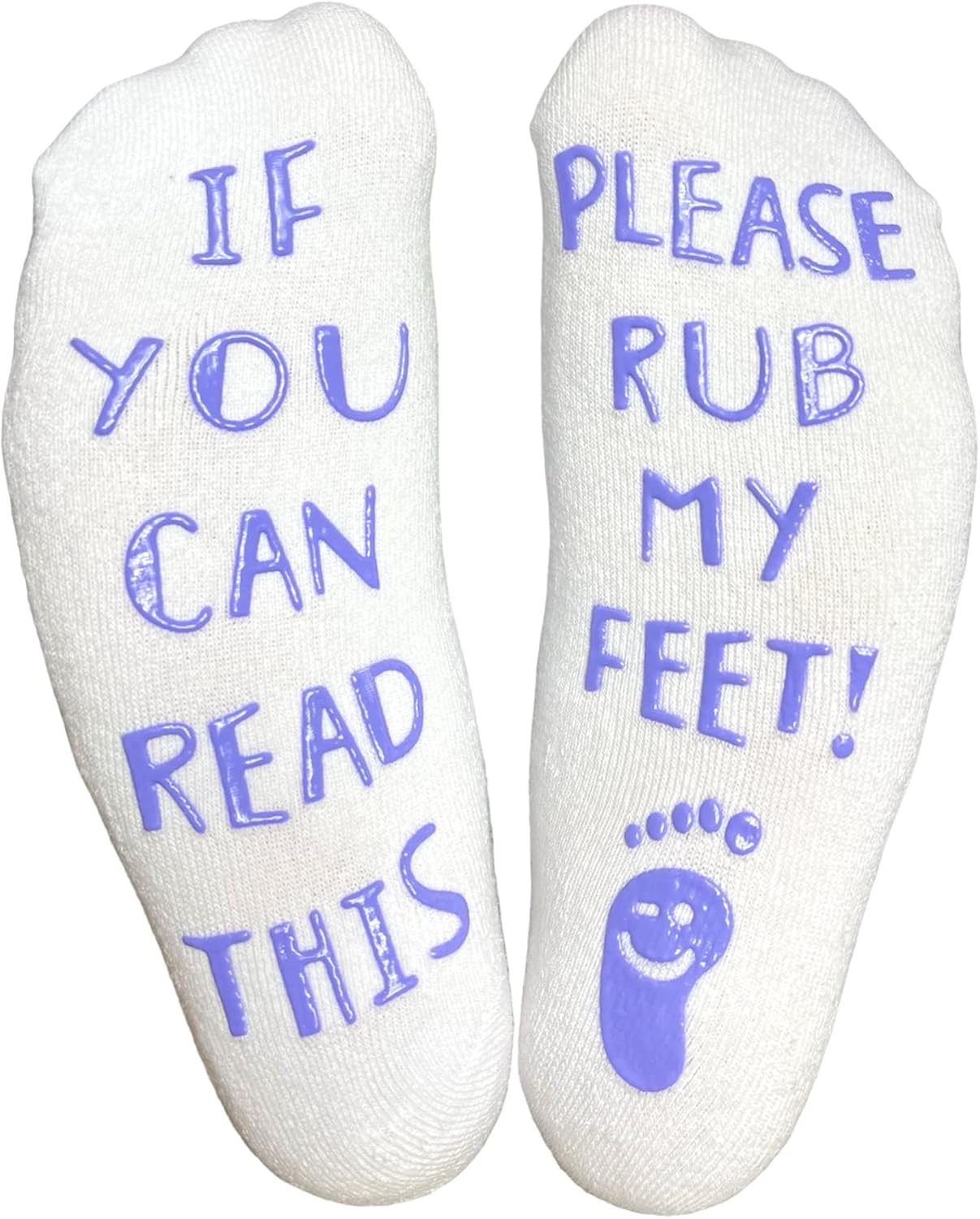 SILLY OBSESSIONS Funny Socks if you can read this, please rub my feet, Get Well Soon Socks for Men & Women, Post Surgery gift