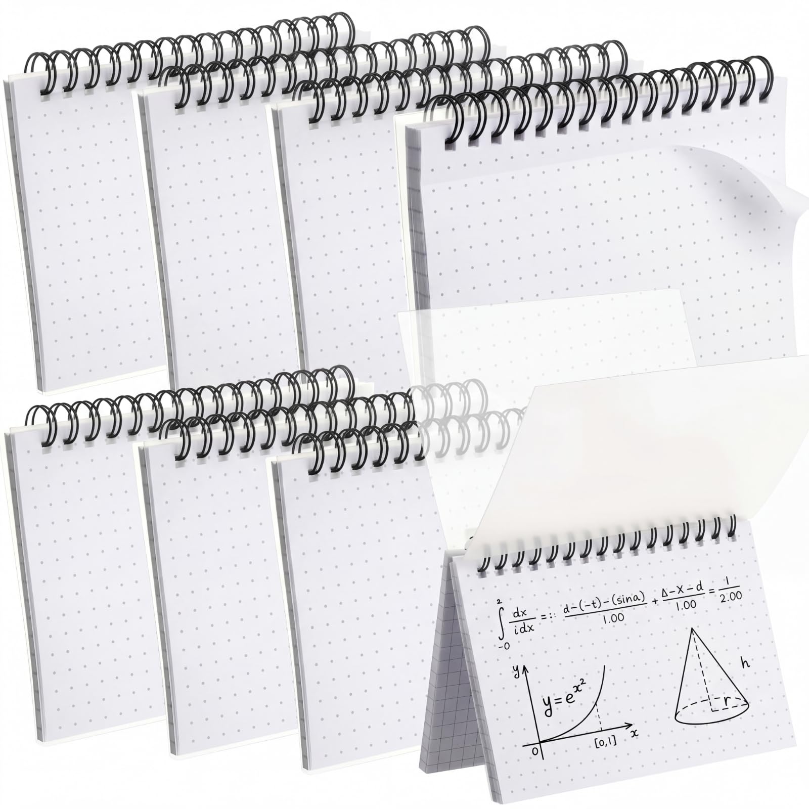 Yahenda 400 Pcs Graph Paper Spiral Index Cards Colored Notecards 4x6 Inches Dot Grid Paper Flash Cards for Studying Math Engineer Memo Notebooks Office School Teacher Education Supplies