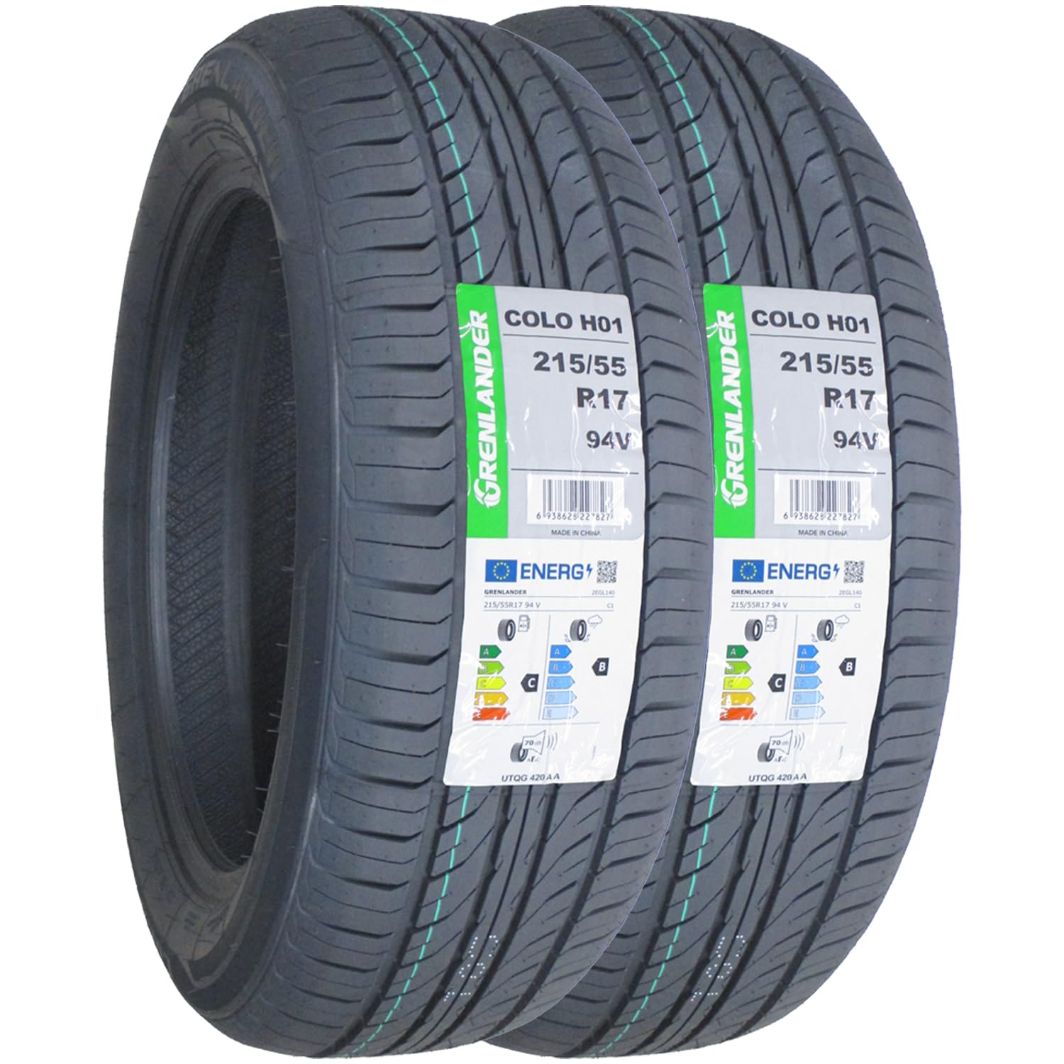 バリ山　215/55R17 2本セット 2021年製造 サマータイヤ GRENLANDER COLO H01 215/55/17 中古 Amazon.co.jp: グリンランダー(GRENLANDER) サマータイヤ COLO H01 215