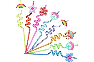 60's Retro Boho Groovy Plastic Drinking Straws