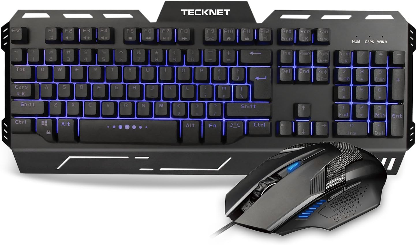 TeckNet Mechanical Gaming Keyboard, Fully Programmable, Water-Resistant