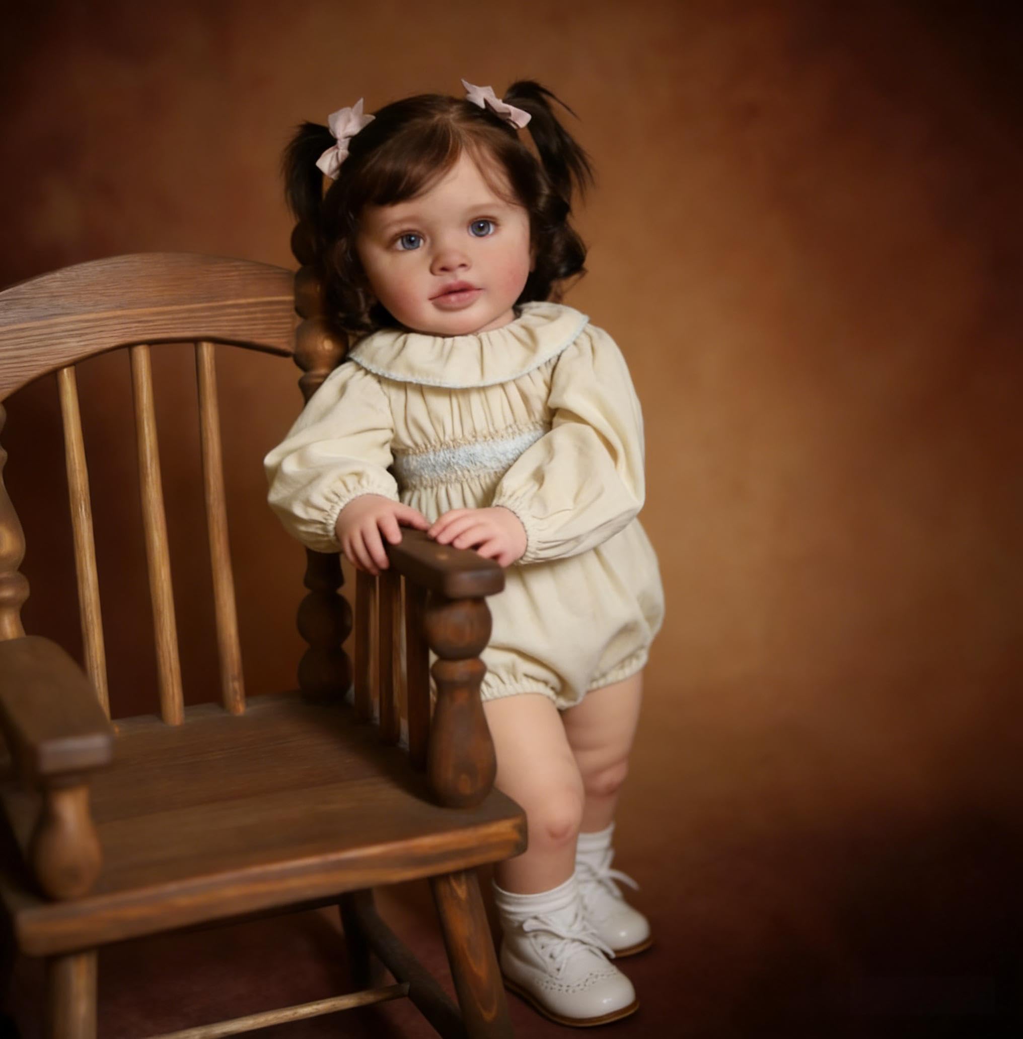 RXDOLL Bambole realistiche Reborn Toddler Pippa 66 cm Bambole Reborn Baby Bambole Ragazza Morbido Panno in Vinile Corpo Bambole Realistiche Che Sembrano Vita Reale Bambino Bambola per Ragazze 3+