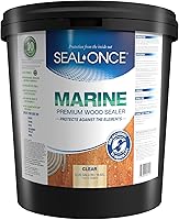 Vista 20 de Seal-Once 7614, impermeabilizante total de madera blanco marinero, lata de 1 galón