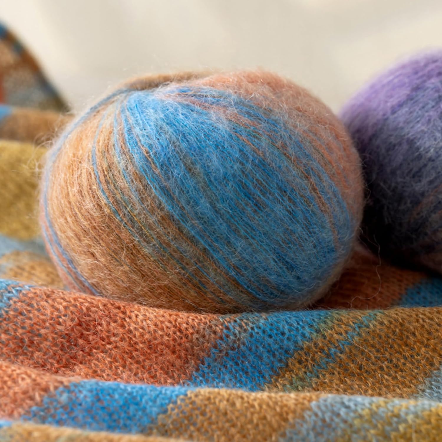 South African Mohair Variegated/1x50g/394Yds-Blossom Awake image 3