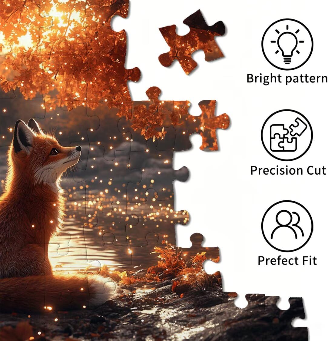 Puzzles 5000 Piezas, Puzzle Madera Zorro Bosque, n-228