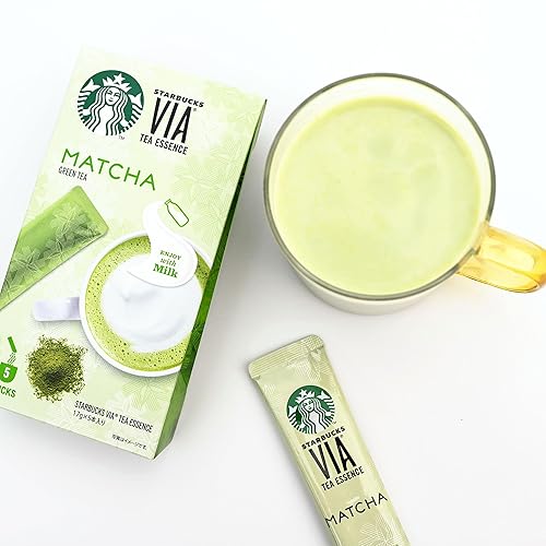 Miniatura 3 de STAR-BUCKS VIA Tea Essence - Polvo de té verde con sabor a esencia de té, edición limitada japonesa, calidad premium, matcha orgánico y hojicha,