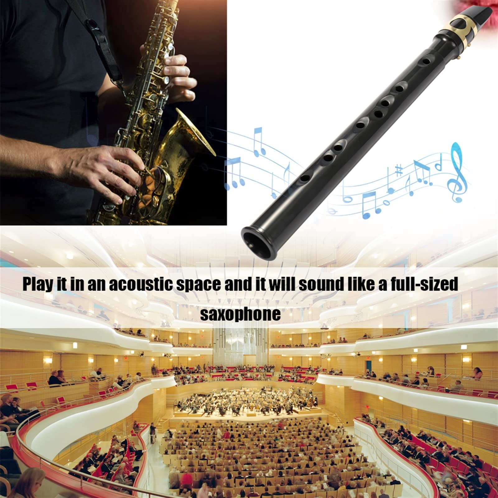 Mini Saxofón Pocket Sax Musical Instrument Portátil Pequeño Instrumento de Viento de Madera con Bolsa de Transporte Saxofón Estudiante