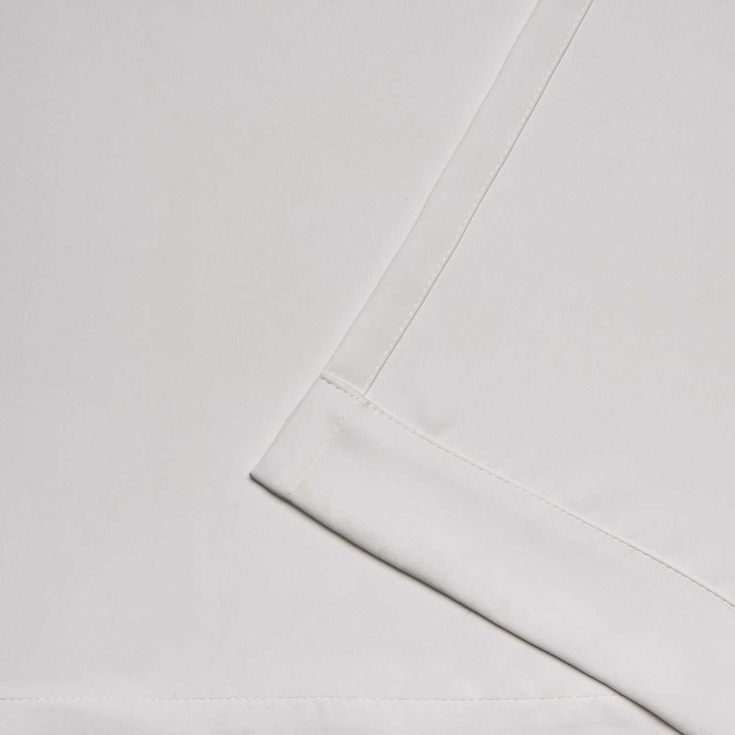 EXCLUSIVE HOME Sateen Twill Woven Room Darkening Blackout Pinch Pleat/Hidden Tab Top Curtain Panel Pair, 63" Length, Vanilla