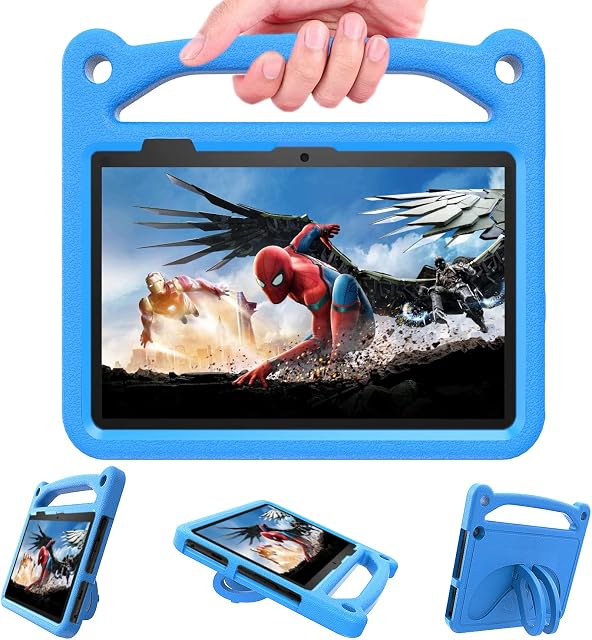All-new 7 Tablet Case for Kids(Compatible with 7" 12 Generation,2022 Release) Light Weight Shockproof Kid-Proof Protective Cover with Handle Buit-in Foldable Kickstand for 7 inch tablet 2022,Blue