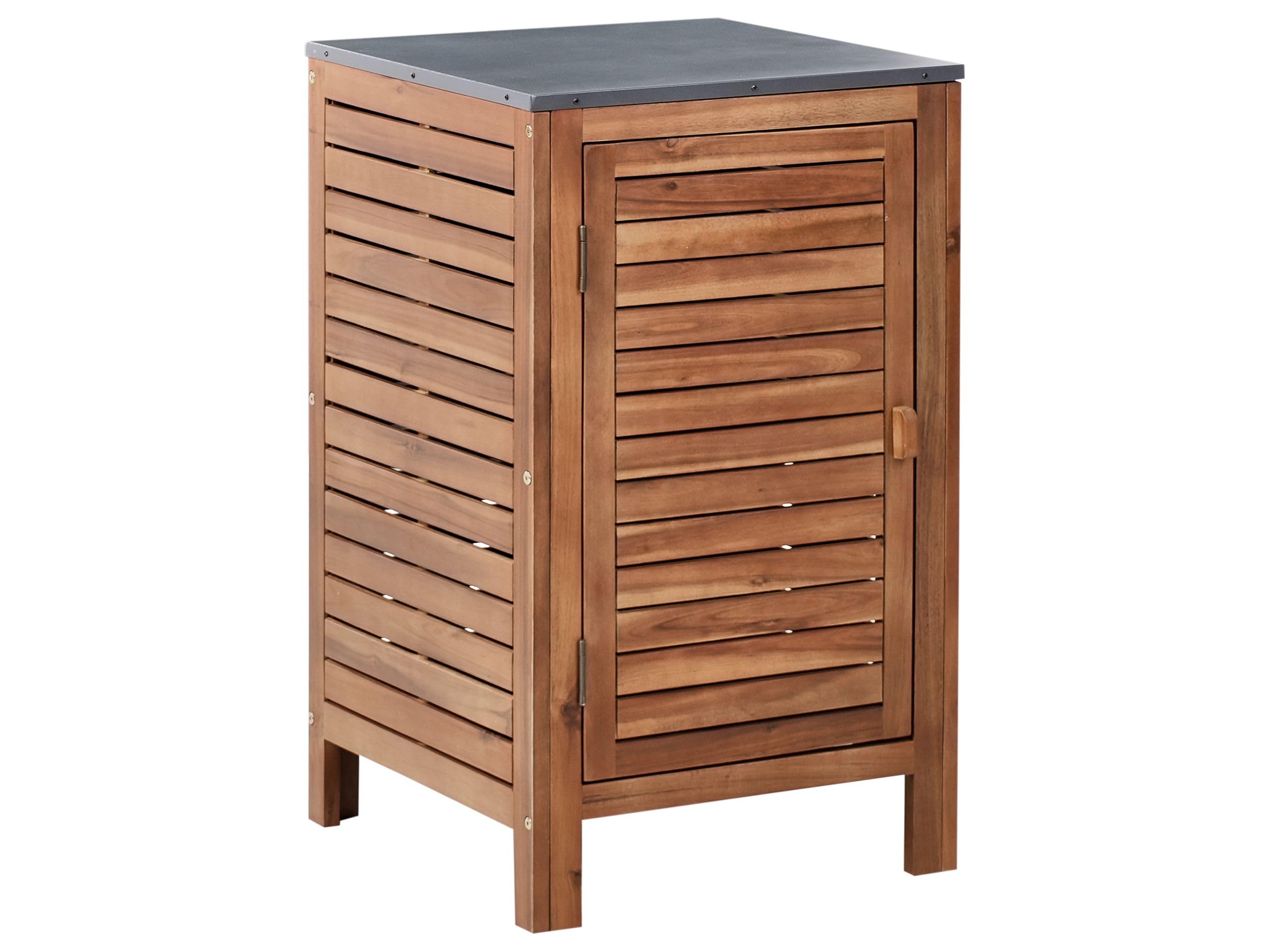 Outdoor-Küchenschrank Akazienholz braun schmal 50x50x83 cm 1 Tür Brucoli