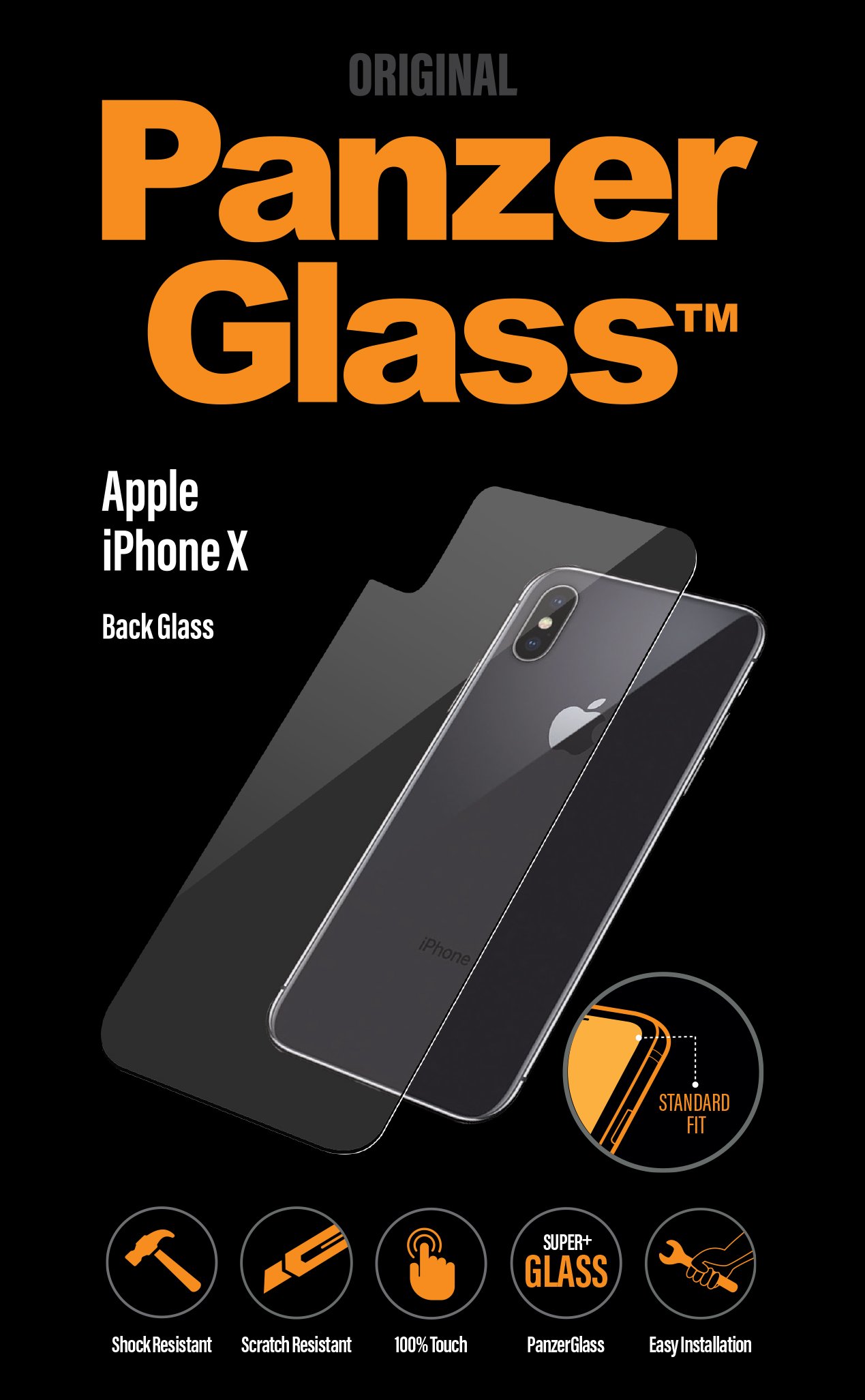 PanzerGlass Crystal Clear Tempered Glass for Apple iPhone X