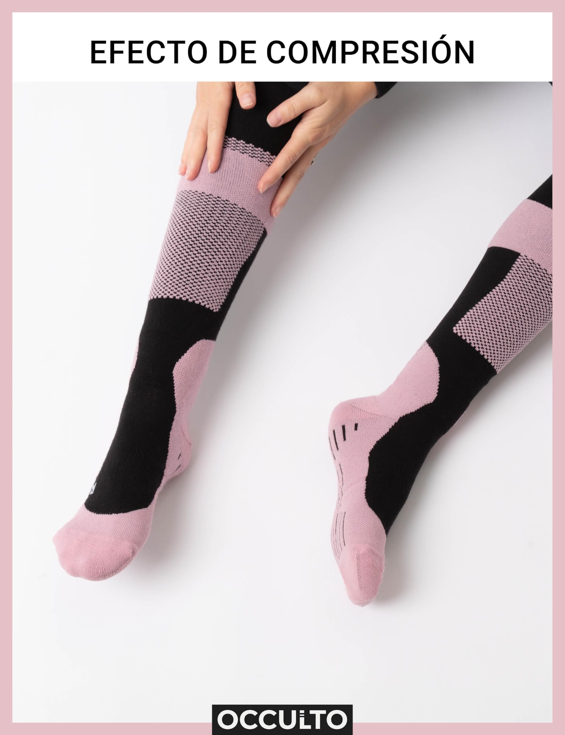 Occulto Calcetines de Esquí de Compresion para Mujer & Hombre 2 pares (modelo: Taylor)