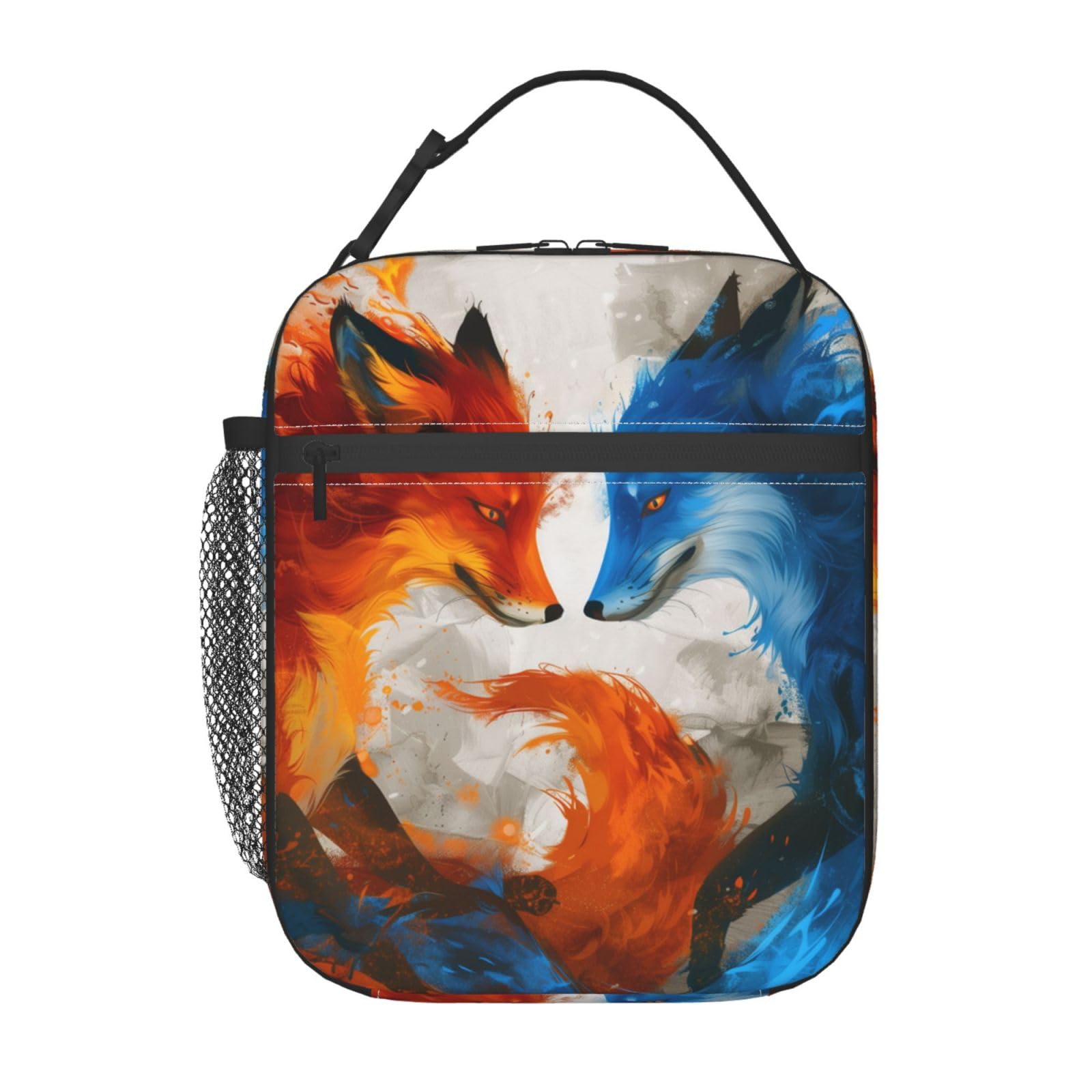 cromcu Insulated Lunch Box for Girls Boys Women Kids Fox Lunch Box for Work,Picnic,School,Travel,Hiking, Beach or Fishing Polyester Fox Lunch Bag